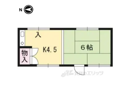 岩松アパート(ワンルーム/2階)の間取り写真