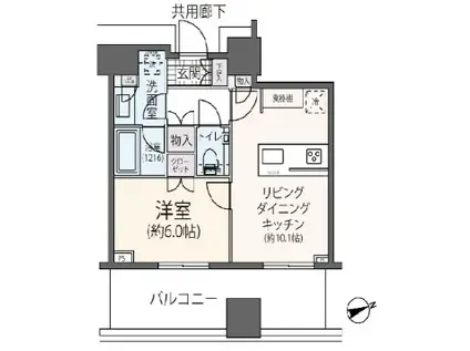 ブランズ渋谷桜丘(1LDK/20階)の間取り写真