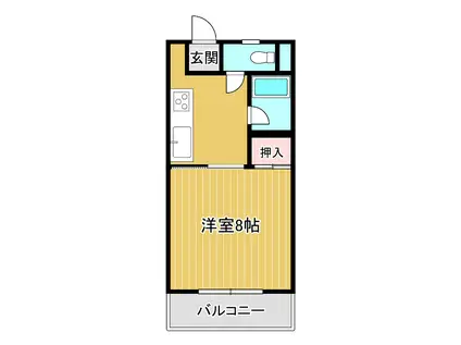 永澤コーポ(1K/2階)の間取り写真