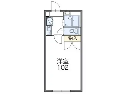 グリーンシャトー(1K/3階)の間取り写真