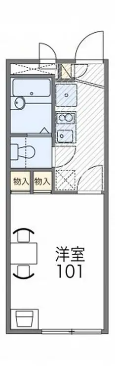 レオパレス朝日 1階階 間取り