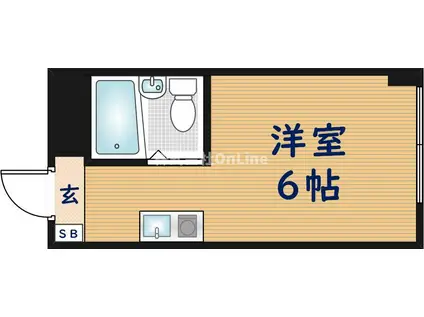 インテリジェントマンション・エソール(ワンルーム/2階)の間取り写真