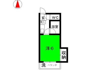 金子コーポ 50号(1K/1階)の間取り写真