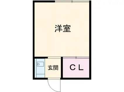 TCRE新小岩三丁目(ワンルーム/2階)の間取り写真