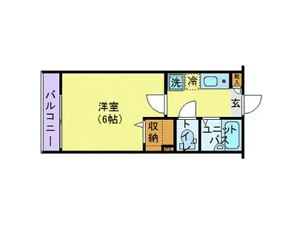 フェリーチェ阿佐ヶ谷V(1K/2階)の間取り写真