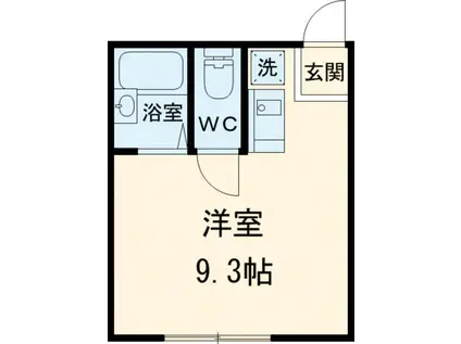 メゾンドフルールII(ワンルーム/1階)の間取り写真