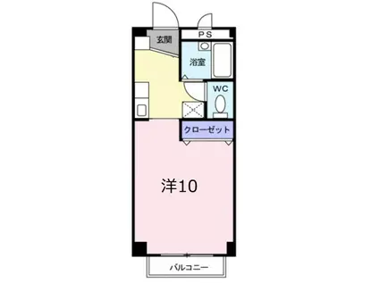 ドエルリバーサウス(1K/1階)の間取り写真