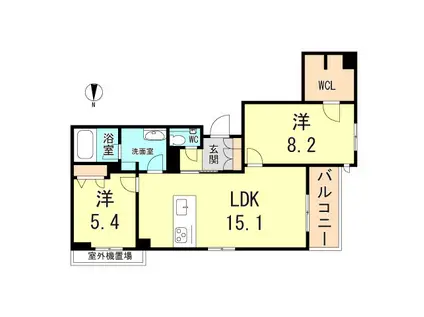 PREMIAS甲子園口(2LDK/3階)の間取り写真