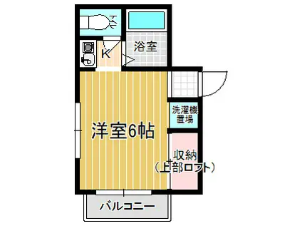 ヒルズ湘南(ワンルーム/1階)の間取り写真