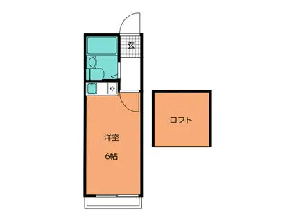 アーバンハイム(ワンルーム/2階)の間取り写真