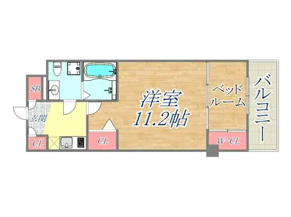 セレニテ甲子園2号棟(1DK/5階)の間取り写真