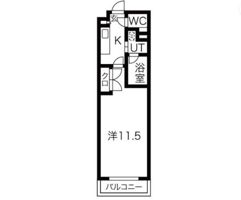 シティライフ本山東(1K/1階)の間取り写真