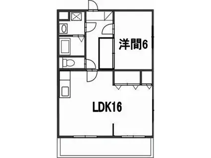 ディオール(1LDK/1階)の間取り写真