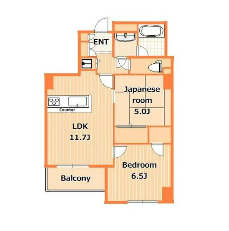 ドゥーエ横浜駅前 16階階 間取り