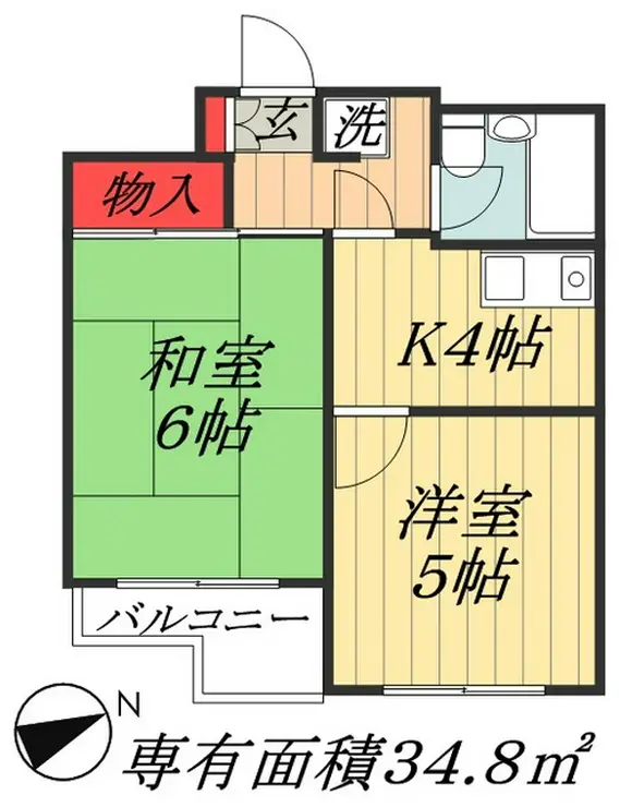 サリシャン市川 5階階 間取り