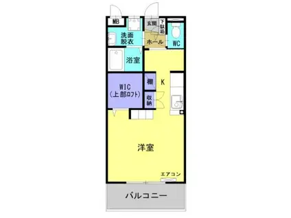 BEIL(ワンルーム/1階)の間取り写真