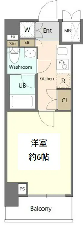ルーブル川崎六番館 7階階 間取り