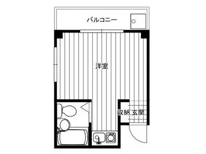 エクセルピア戸塚(ワンルーム/3階)の間取り写真