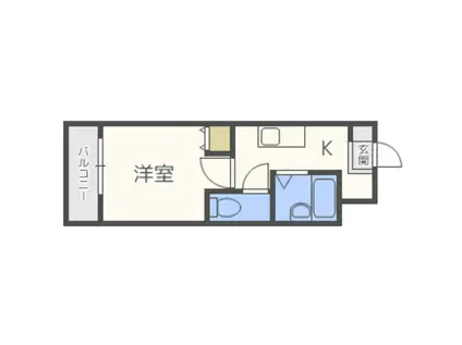 モアフィールド箱崎II(1K/5階)の間取り写真