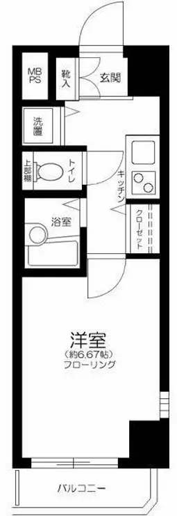 レジオス市谷 5階階 間取り