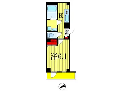 リブリエイリアス(1K/2階)の間取り写真