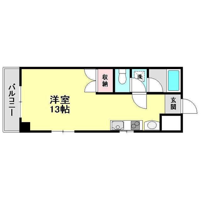 ストーク天神(ワンルーム/2階)の間取り写真