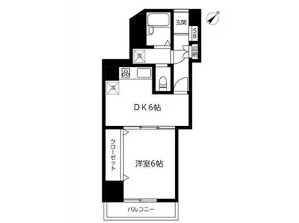 ハイツ・リッチモンド(1DK/6階)の間取り写真