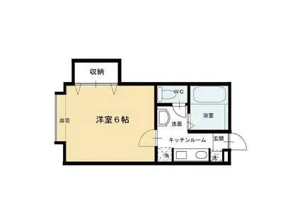 信開セルーラ日光(1K/1階)の間取り写真