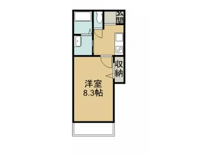 フリージア荒川(1K/2階)の間取り写真