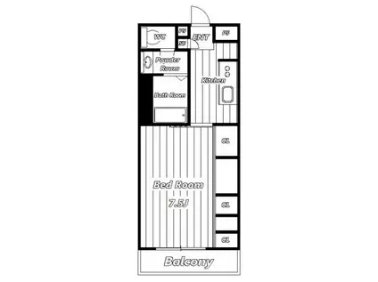 リブリ・MIMU II(1K/1階)の間取り写真