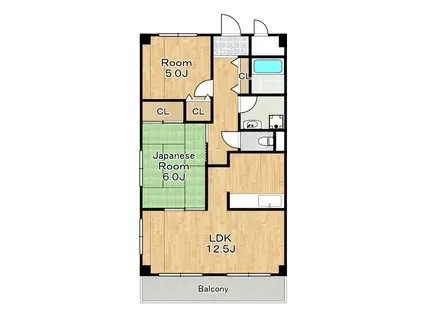 プロニティ江川(2LDK/3階)の間取り写真