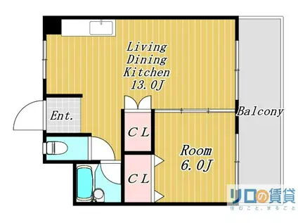 司ビル(1LDK/5階)の間取り写真