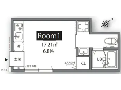 SETAGAYA VILLA(1K/1階)の間取り写真