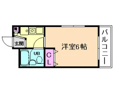 エクセレント箕面(1K/1階)の間取り写真