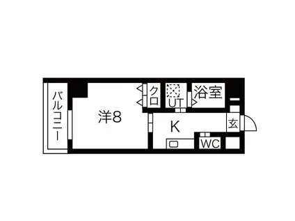 BERG IZUMI(1K/5階)の間取り写真