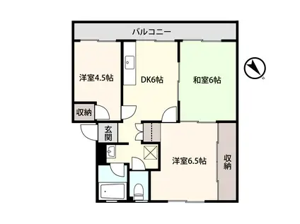 アシスト仙台マンションA(3DK/3階)の間取り写真