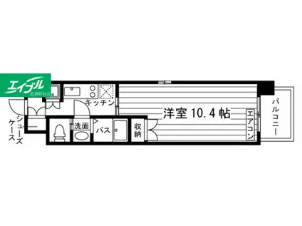 学生会館 フォレスタ川崎医大西(1K/5階)の間取り写真