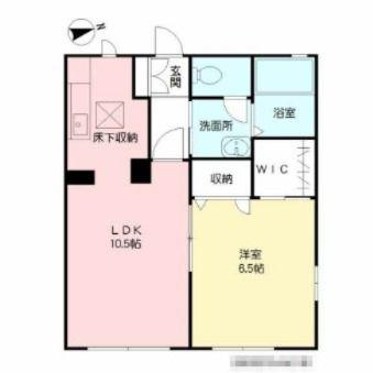 アクシア南若園(1LDK/1階)の間取り写真