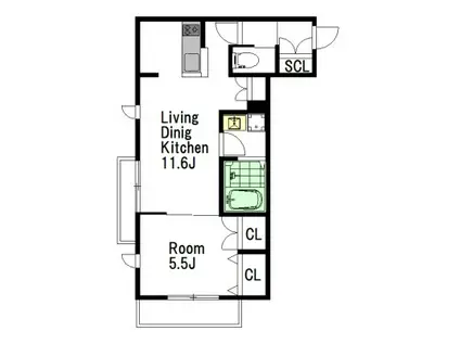 メゾン ド 代沢(1LDK/4階)の間取り写真