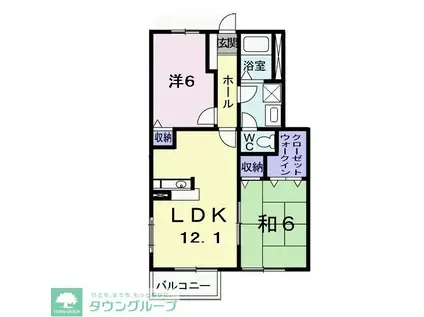 スターアリスI(2LDK/1階)の間取り写真