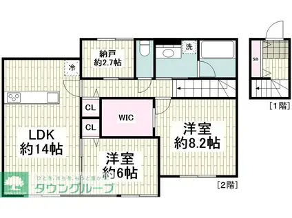CASA CITELLA(2SLDK/2階)の間取り写真