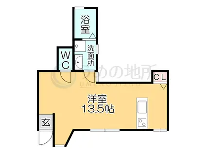 ラセットビレッジMA(ワンルーム/1階)の間取り写真