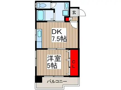 フレームショットビル(1DK/4階)の間取り写真