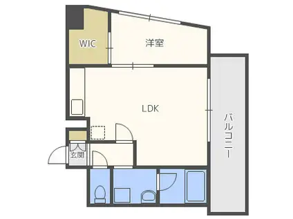 グレイス 阿倍野松崎(1LDK/4階)の間取り写真