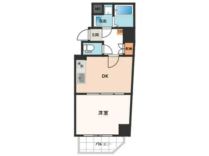 SOAR SHINIMAMIYA(1DK/3階)の間取り写真