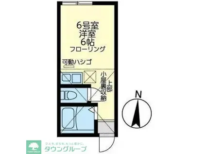 ユナイト追浜ジョルジャ・メローニ(ワンルーム/2階)の間取り写真