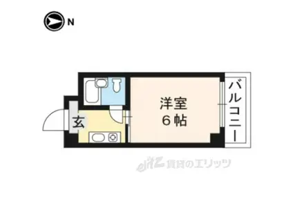 シェモア御蔭通(1K/2階)の間取り写真