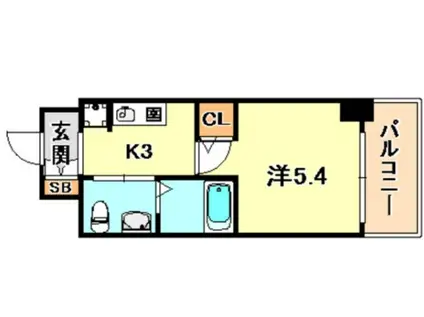 エスリード神戸ウエスト(1K/4階)の間取り写真
