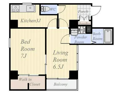 FRAGRANZA(2K/6階)の間取り写真