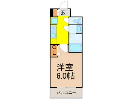 メイクスアート新栄III(1K/3階)の間取り写真
